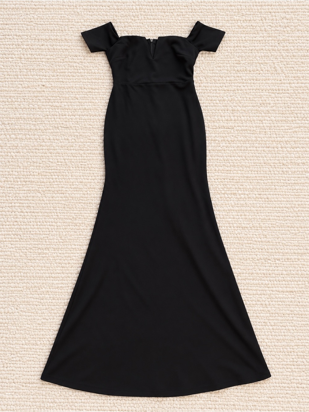 Lulu's Black Off-the-Shoulder Mermaid Gown